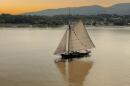 Folksinger Pete Seeger used his sloop, the Clearwater, to campaign for a cleanup of the Hudson River.