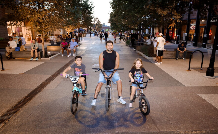 A family shows up to support local music and enjoy an evening of community at the Landing.