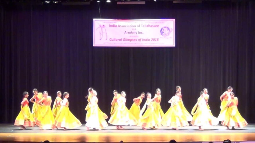 The India Association of Tallahassee holds frequent cultural outreach events.  This dance performance is from 2016.