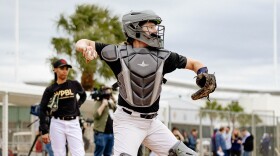 Beth Greenwood, catcher for the Boston Hunters, is an Amherst native, and the first American woman to catch in an NCAA baseball game.
