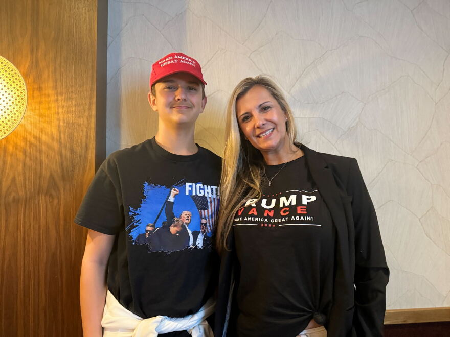 Sherie Benbrook, 48, and her son Preston, 15.