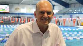 Rowdy Gaines at the Rosen YMCA Aquatic Center, Orlando. Photo: Matthew Peddie, WMFE