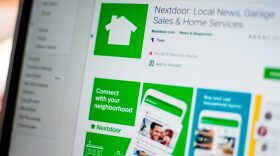 Nextdoor, the hyper local social network, is seen on a computer screen in Washington, DC.