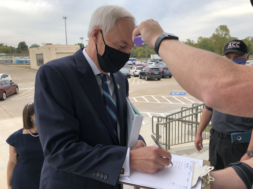 Gov. Asa Hutchinson, seen here last October.