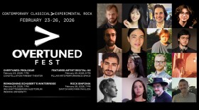 a poster for an upcoming concert and images of the participating artists.