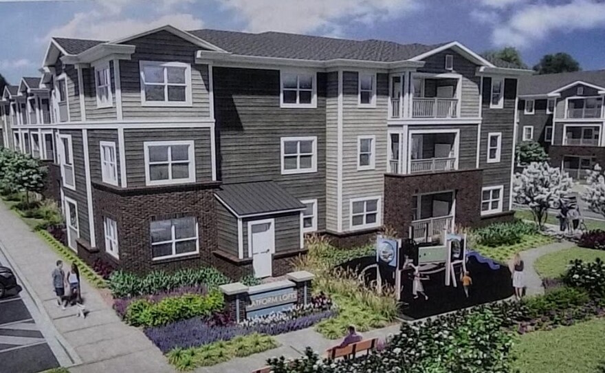 Platform Lofts will be on North Tryon Street, across from the Old Concord Road light rail station. Rents will be $600 to just over $1,000 a month. 