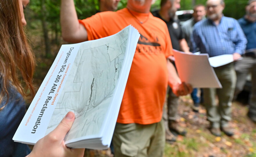 Larson Design Group handed out packets about its restoration work on State Game Lands 260.