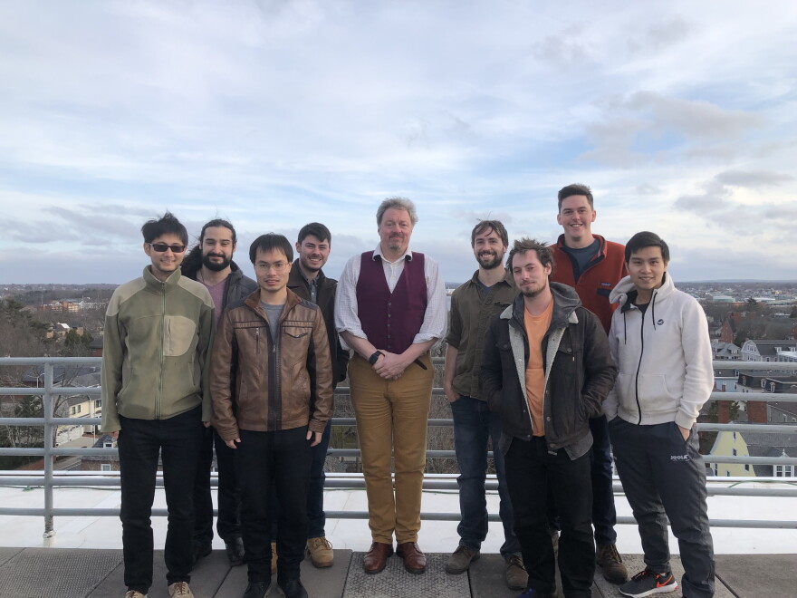 Professor Rick Gaitskill and his team of students with the Brown Particle Physics Research Group in South Dakota (Credit: courtesy Brown University)