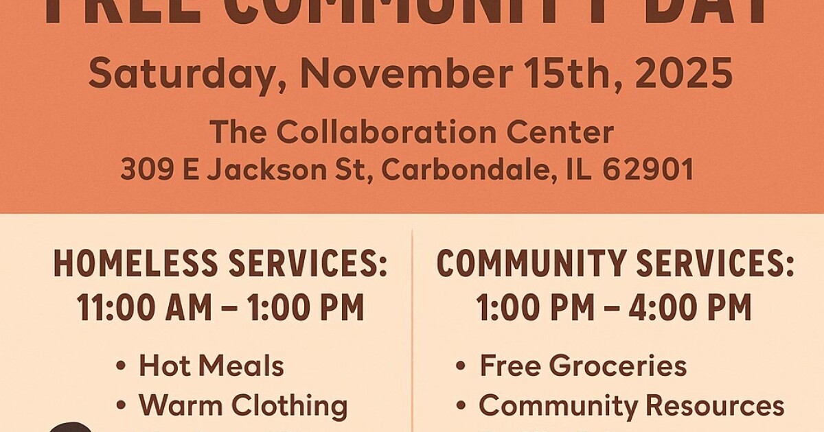 A community "Free Day" is set for Nov. 15 in Carbondale