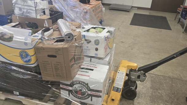 Rooted for Good preparing to take food to Waterman, Illinois.