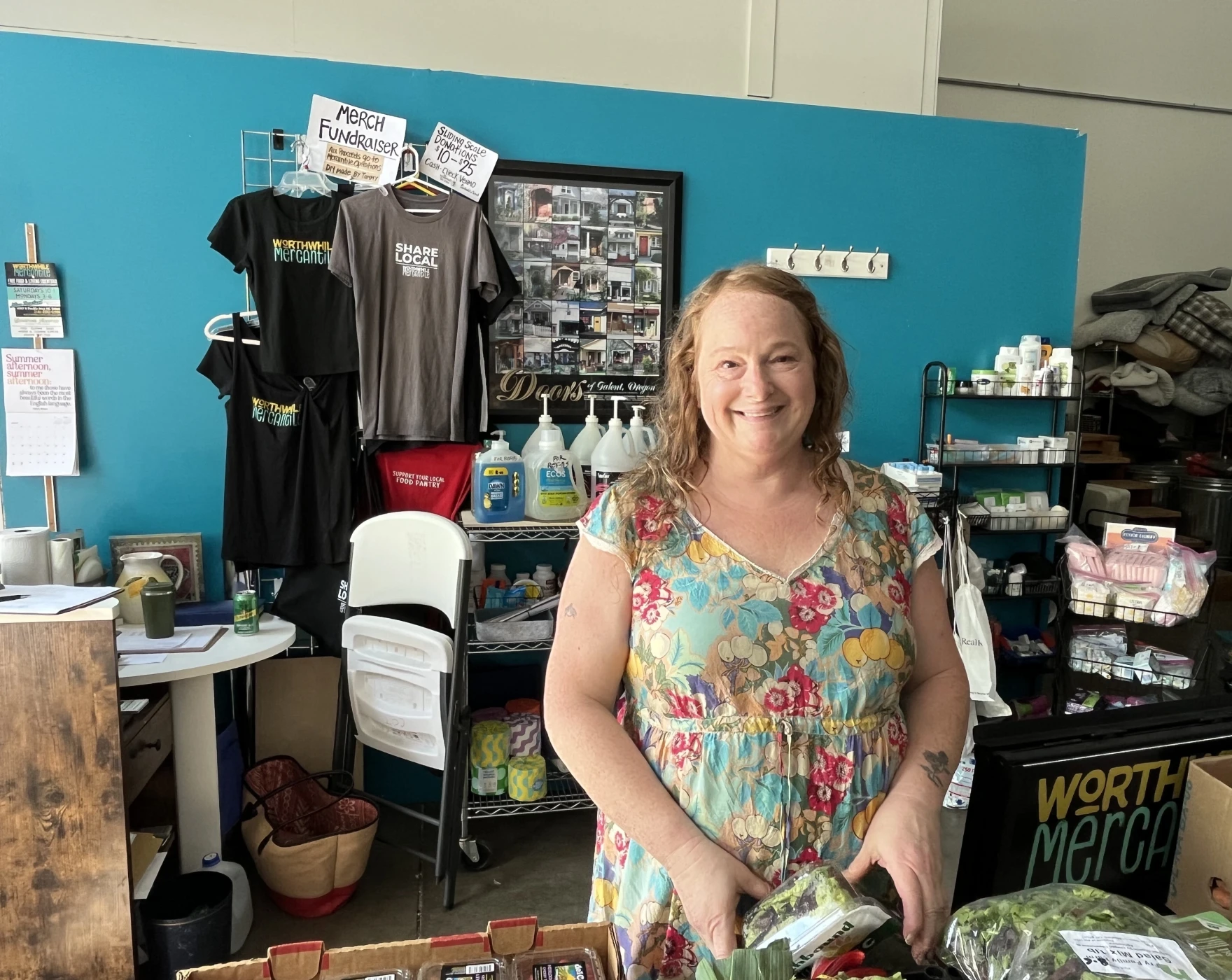At this Talent market, everything on the shelves is free