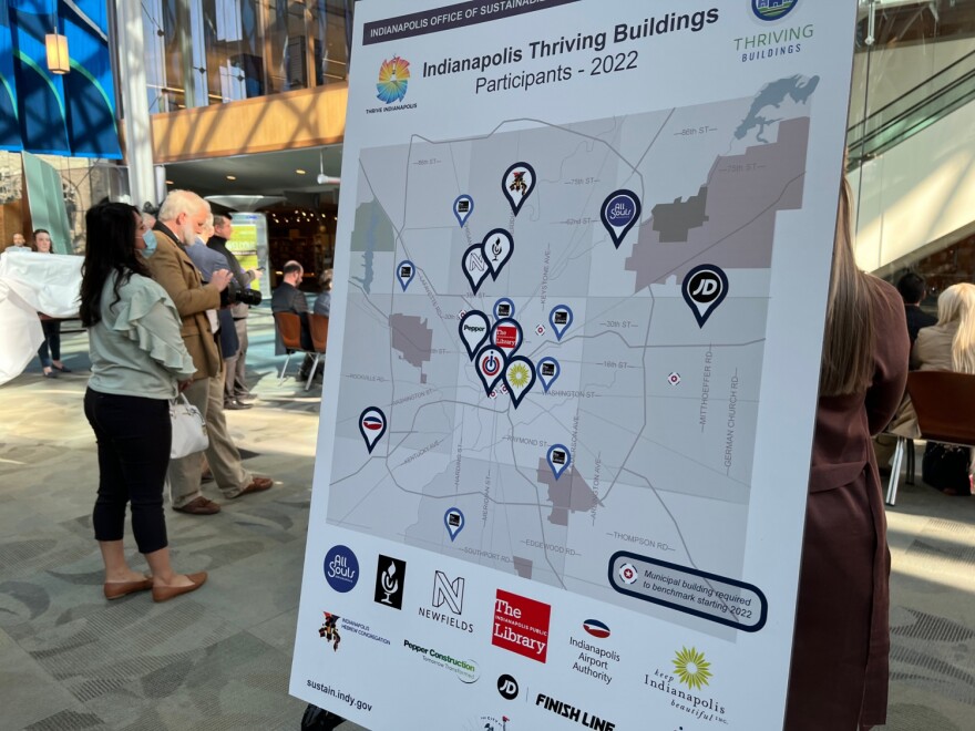 Thriving Buildings launch at the Central Library. (Jill Sheridan WFYI)