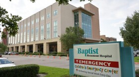 The Baptist Beaumont Hospital is seen in Beaumont, Texas on Aug. 31, 2017. (Mandel Ngan/AFP/Getty Images)