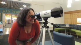 Elizabeth Kleweno says the library in Anchorage already has telescopes available for checkout. Now, the Kenai Community Library has two of its own.