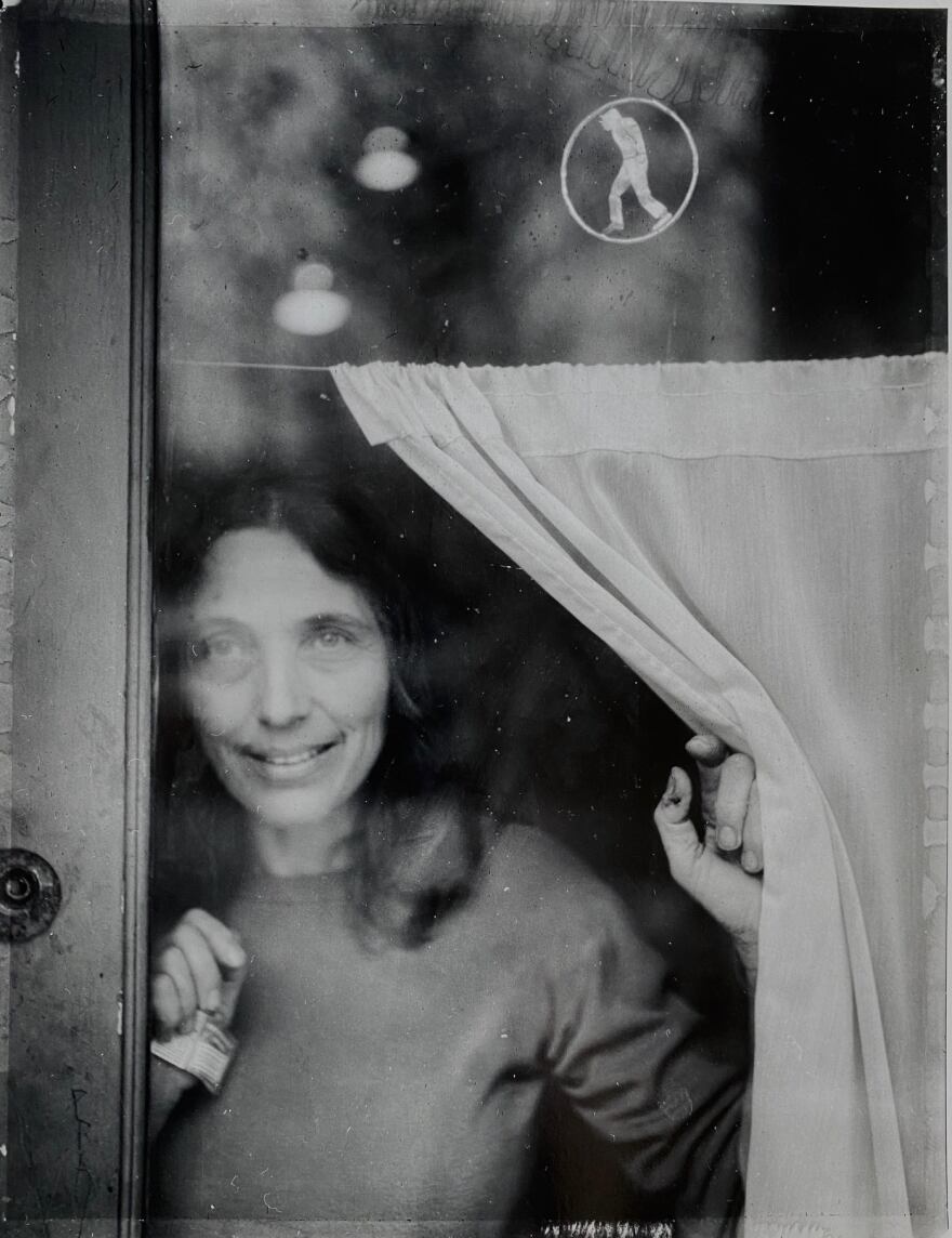 An undated portrait of artist June Leaf by photographer Brian Graham.