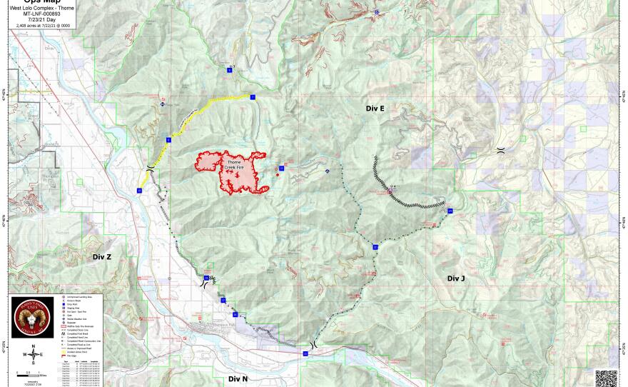 Montana Wildfire Update For July 23 2021 Montana Public Radio Montana Burn Map 2022