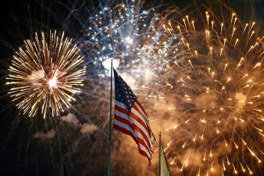 Fireworks at Rough River Kentucky State Park, 2024.