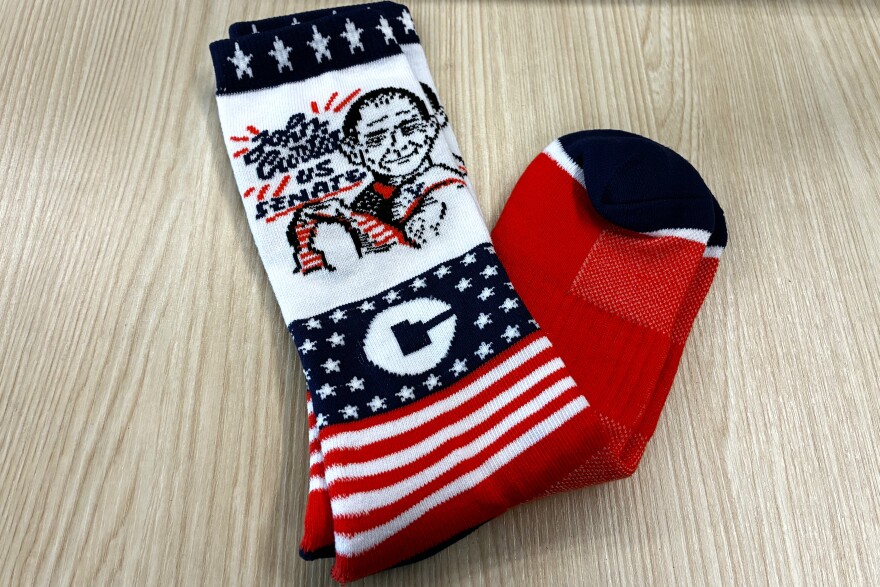 U.S. Sen. John Curtis, who represents Utah, is walking 250 miles in honor of the 250th anniversary of the United States. He handed out commemorative socks along the way, each with his name and face stitched into the design.