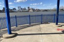 The fence at RiverFront park in East Peoria, where locks used to be placed on.