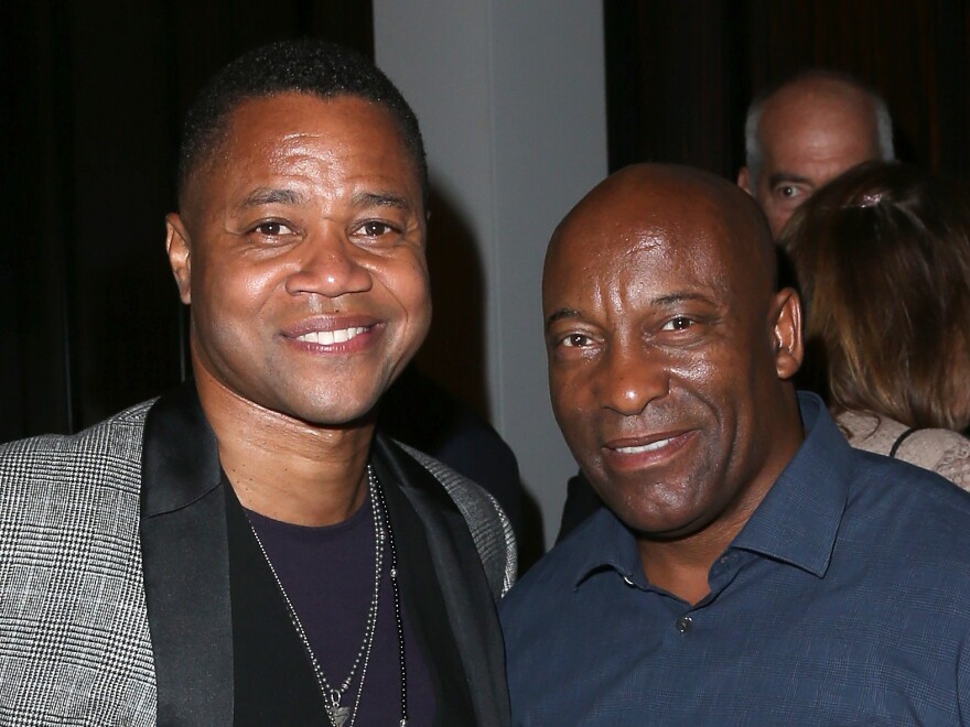 Actor Cuba Gooding Jr. (L) and director John Singleton at The Beverly Hilton Hotel on Aug. 6, 2016 in Beverly Hills, Calif. The two earned their first Emmy nominations this year.