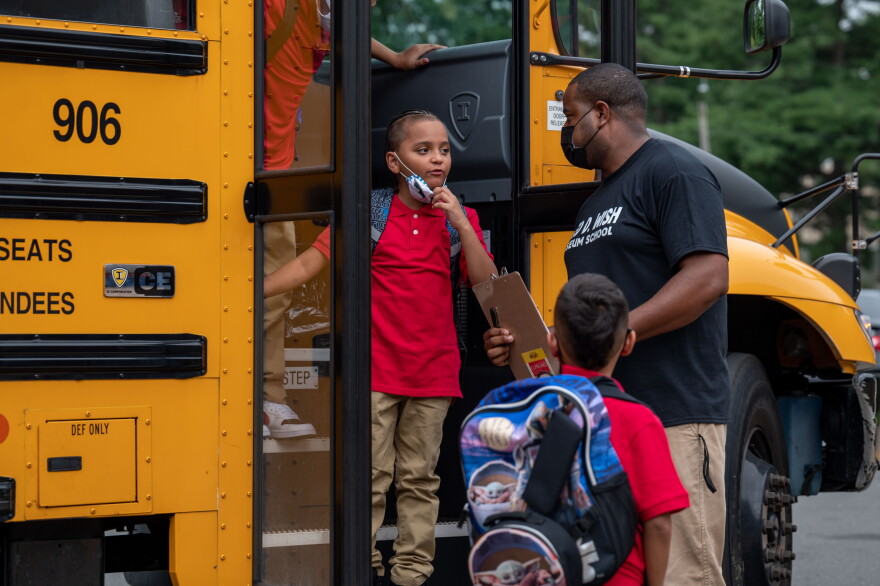The state has revised mask mandates that were in place for students returning to school in 2021 (above).