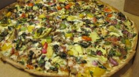 A dressed up pie from NAKEDPizza, a New Orleans-bred company promoting its healthy take on pizza nationally.