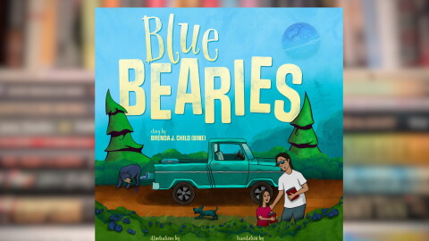 Book cover for "Blue Bearies" by Brenda Child