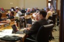 People sitting at desks.