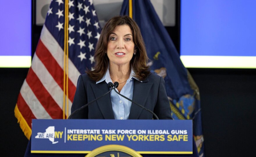 Gov. Kathy Hochul speaks on Friday, June 24, 2022 about the U.S. Supreme Court's decision to strike down New York's restrictions on concealed weapons.