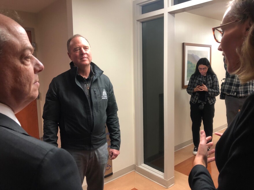 U.S. Senator Adam Schiff on a two day tour of the Central Coast, visiting some of the projects he was involved in supporting in Congress.