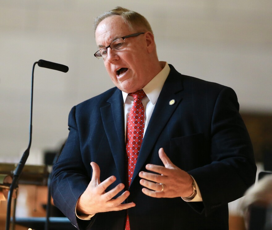 Nebraska state Sen. Bill Kintner, seen in April, is a member of Ted Cruz's leadership team in Nebraska.