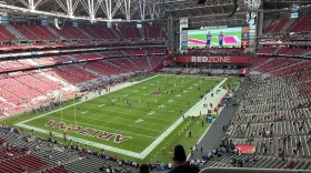 Fans file into State Farm Stadium in Glendale on Sunday, Nov. 26, 2023 for a game against the Los Angeles Rams.