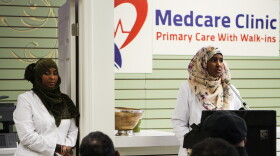 Farhiya Shirwa, left, and Amina Abdule, right, opened Ohio's first Somali primary care clinic.