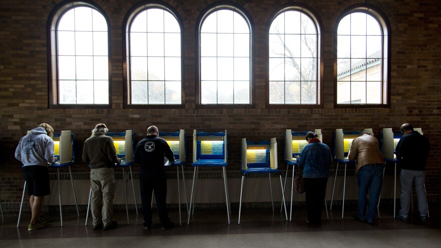 Citizens cast their ballots at the South Shore Park building in Milwaukee, Wis., on Election Day 2014.