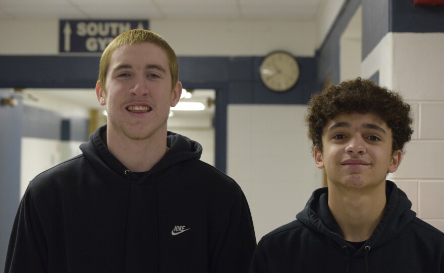 Logan Ruddy, left, is a senior at Flanagan. Eli Kapraun is a freshman.