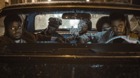 LaKeith Stanfield, right, in "Judas and the Black Messiah." (Warner Bros. Pictures)