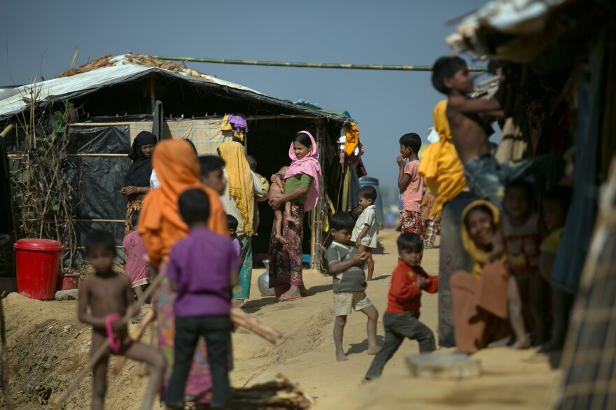 People live in close quarters in the Balukhali refugee camp. The leader of this neighborhood says the biggest challenge is getting regular access to clean water.