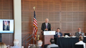 Gov. Asa Hutchinson spoke to the Rotary Club of Little Rock on Tuesday about his tenure leading the state and his future. He is term-limited and a new governor will be elected in November.
