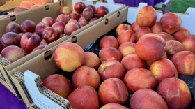 White and yellow nectarines from Blossom Bluff Orchards for sale at the 18th annual Organic Stone Fruit Jubilee in Kingsburg, June 27.