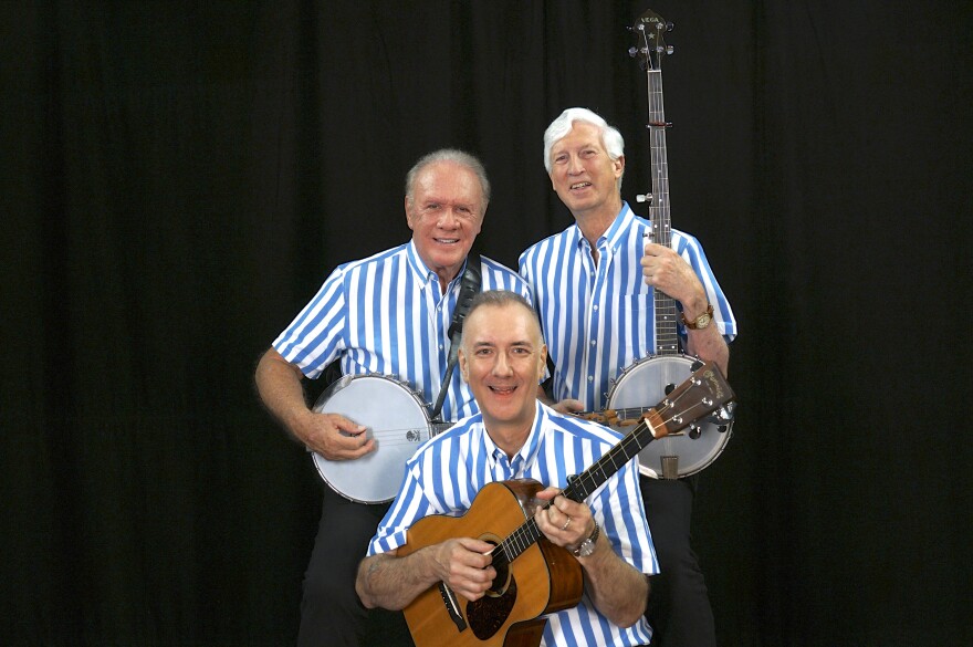 The new Kingston Trio lineup since 2017 Mike Marvin (left), Tim Gorelangton (right) and Buddy Woodward (center).