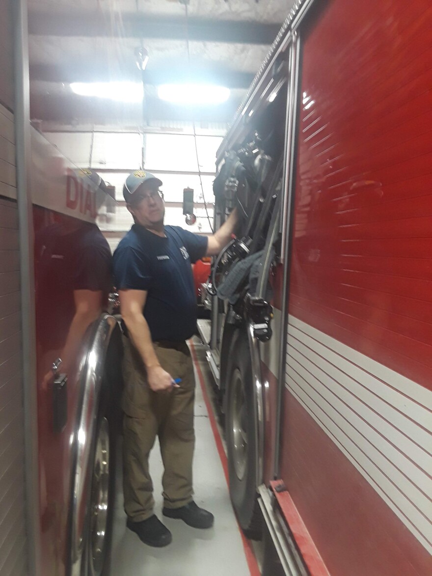 Firefighter John Sponholtz is helping organize a memorial to fallen 9-11 first responders.