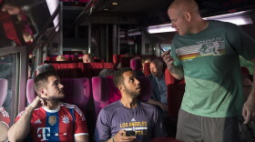 Alek Skarlatos (left), Anthony Sadler (middle) and Spencer Stone in a still from "The 15:17 to Paris." (Keith Bernstein/Warner Bros. Entertainment)