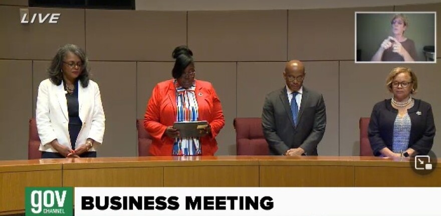 A Charlotte City Council meeting in September 2022.