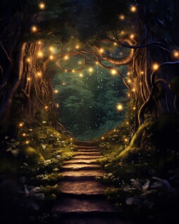 A beautiful fairytale enchanted forest