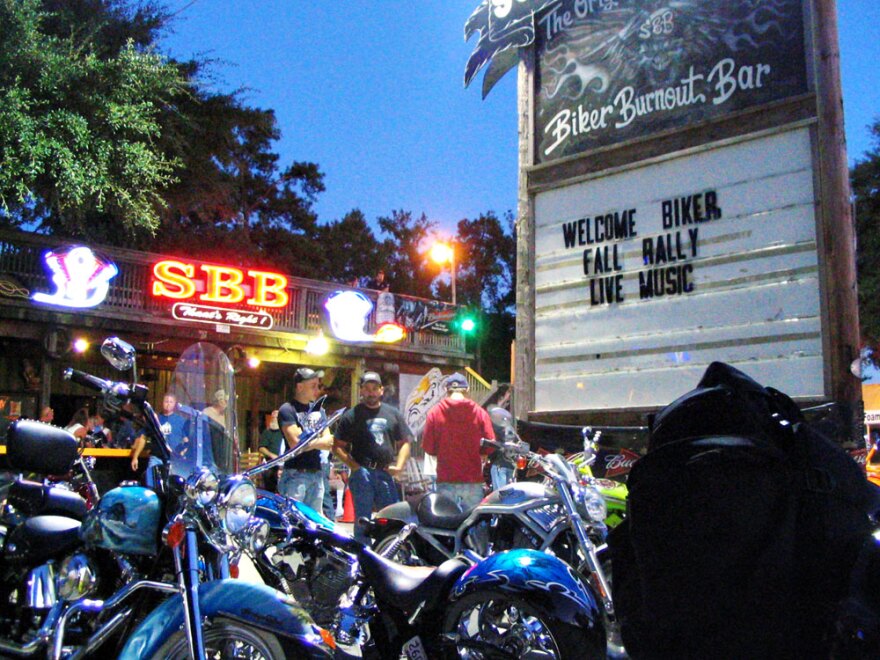 Motorcycle enthusiasts gathered last week at a biker bar outside Myrtle Beach, S.C. The resort area used to attract as many as half a million bikers a year for three annual rallies. The city has taken steps to control the rallies, and many bikers are staying away.