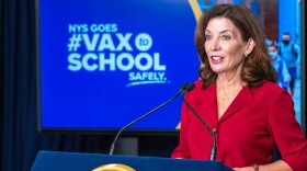Gov. Kathy Hochul speaks Thursday, Sept. 23, 2021.