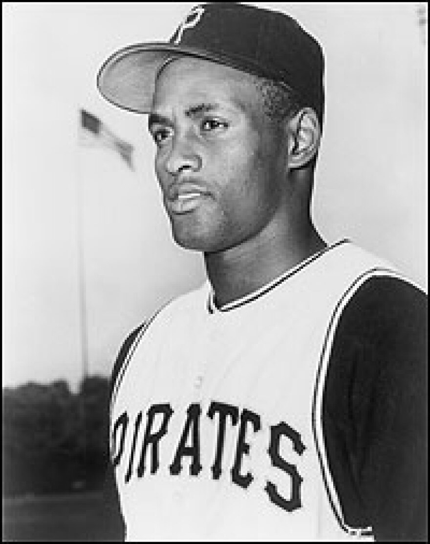 Roberto Clemente as a Pittsburgh Pirate rookie in 1955.