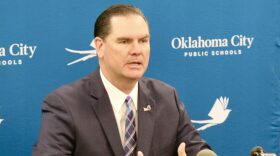 Oklahoma City Public Schools Superintendent Sean McDaniel at a January press conference