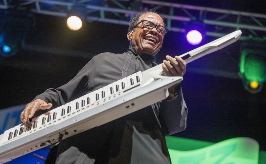 Herbie Hancock performing at the Monterey Jazz Festival