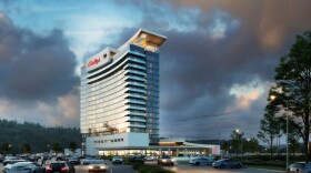 An artist’s rendering of the casino and convention center planned for the Lake of the Ozarks area if voters approve Amendment 5.